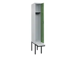 locker met bank,HxBxD 2120x300x815mm,1vak,vak B 300mm,cilinderslot