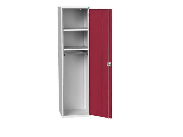 Lockerkast 2000x525x550mm 2 vakken, vleugeldeur, RAL7035 + RAL3004