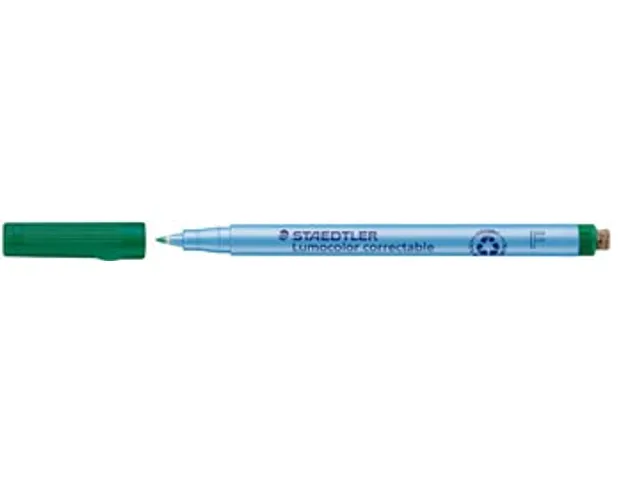 Lumocolor uitwisbare pen, schrijfbreedte: 0,6 mm, groen