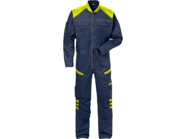 Fristads 8555 STFP coverall blauw/geel maat 3XL per stuk