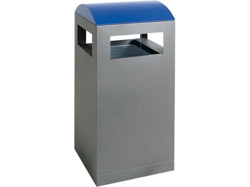 afvalbak,v. buiten,40l,HxBxD 815x350x350mm,legbord,romp staal RAL7016