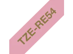 Brother TZe-RE54 stoflint goud op roze - breedte 24 mm, lengte 4 meter