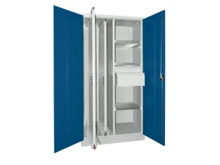 verticale kast,HxBxD 1950x1000x600mm,RAL7035,front RAL5010 - 1