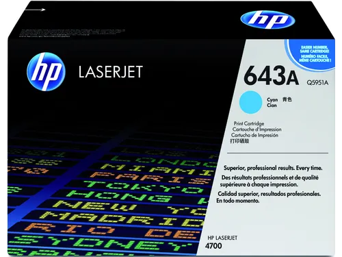 HP 643A Q5951A Blauwe Toner Cartridge Origineel HP