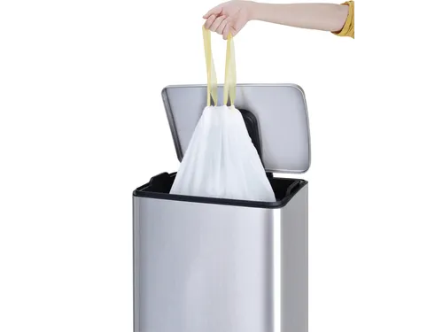 Afvalzak EKO MDPE type D met trekband 55x55cm 18-21 Liter wit