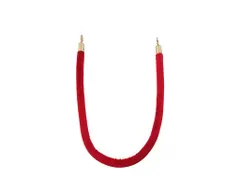 Koord van Velours Rood met messing haken 1.5 meter