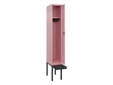 locker met bank,HxBxD 2120x300x815mm,1vak,vak B 300mm,cilinderslot
