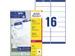 Adresetiket Avery QuickPeel L7162-250 99.1x33.9mm Wit 4000 Stuks