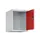 opzetkast,v. locker,1vak.,vak B 400mm,HxBxD 500x400x500mm,cilinderslot