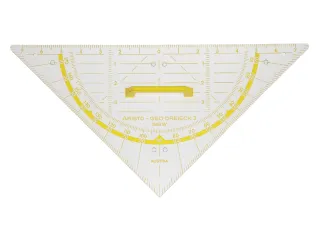 Geodriehoek Aristo 1555/2 225mm met greep transparant - 3