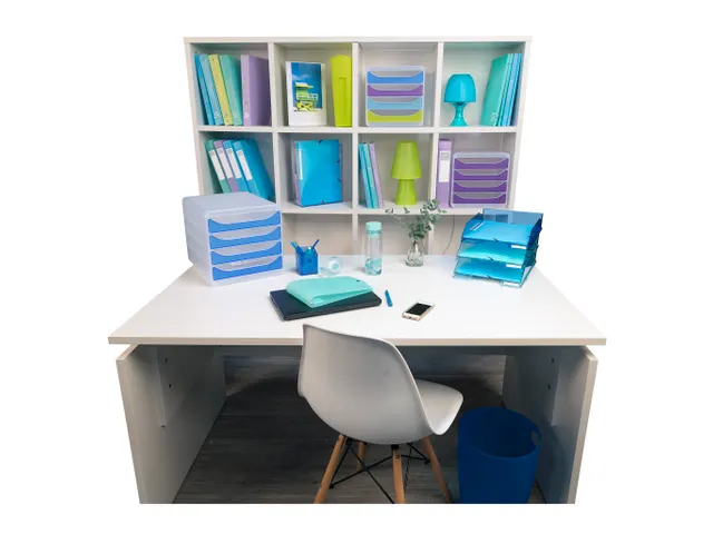 ECOBIN Papiermand 15 Liter Blauw Transparant