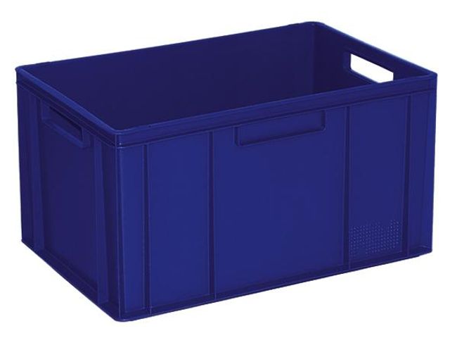 Euronorm Stapelkrat Pe 320x600x400mm 63liter Blauw | StapelkrattenWinkel.be