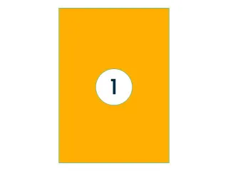 Gekleurde Etiketten 210x297mm A4 Fluor Oranje 42424 - 2