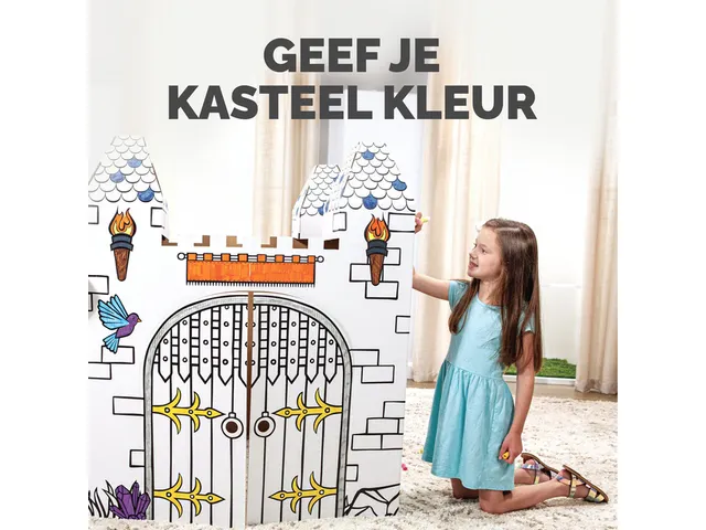Kartonnen Kasteel XL Bankers Box Play inkleurbaar