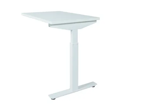 Linesto Plus Aanbouw hoogte instelbaar 120x60cm Krijtwit, T-poot Wit
