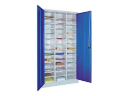 Postsorteerkast met Deuren HxBxD 1950x1000x400mm Ral7035 Front Ral5010