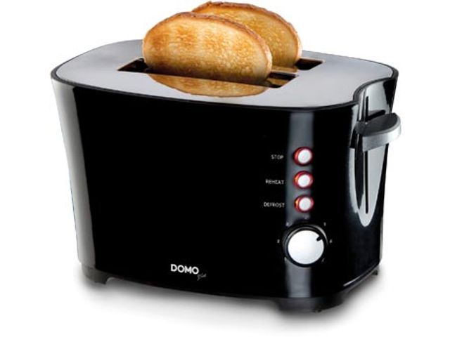 Domo Broodrooster B-Smart Zwart 2 Sneden Brood | DiscountOffice.nl