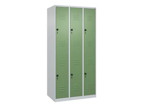 dubbeldekse locker,HxBxD 1850x900x500mm,3x2vak.,vak B 300mm