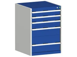 ladekast HxBxD 900x650x525mm 5laden romp RAL7035 front RAL5010