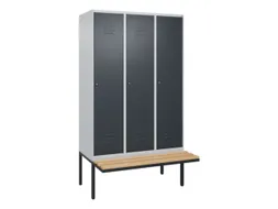 locker voor scheiding van kleding,HxBxD 2120x1200x815mm,3vak