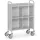 Dossierwagens 4873 150kg 720x350mm Ral7035 2x2 Vakken