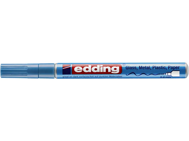 Viltstift Edding 780 lakmarker rond metallic lichtblauw 0,8mm