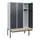 locker met bank,HxBxD 1950x1200x815mm,3vak,vak B 400mm,draaigrendel
