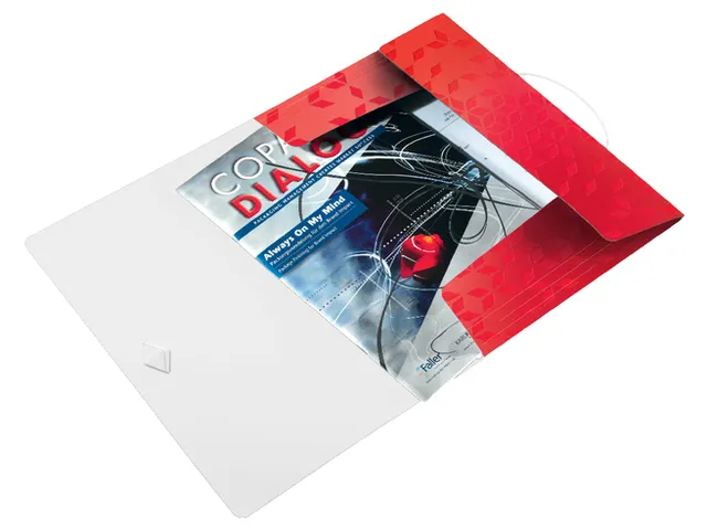 Elastomap Leitz WOW A4 3 kleppen PP rood