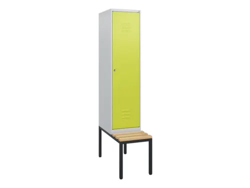locker met bank,HxBxD 1950x400x815mm,1vak,vak B 400mm,cil.-slot