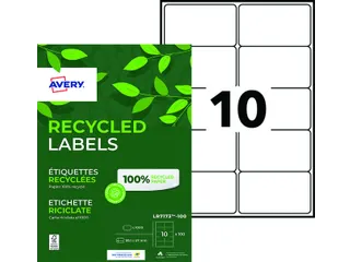Etiket Avery LR7173-100 99.1x57mm recycled Wit 1000 stuks - 1