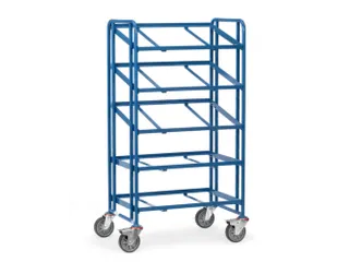 Etagewagen,Draagverm. 300Kg,5Etage(S),Open,Gekanteld - 1