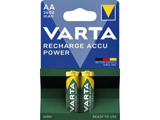 Batterij Oplaadbaar Varta 2x AA 2600Mah Ready2Use
