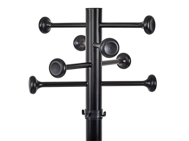 Kapstok MAUL Grando staand 175cm 16 haken zwart RAL9004