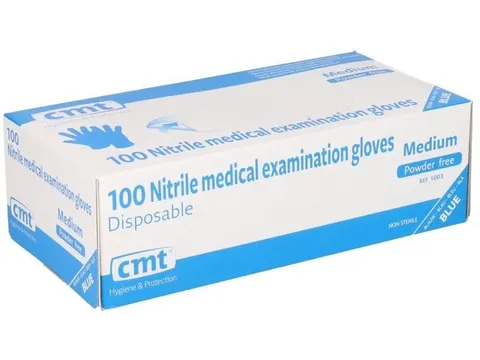 Gant CMT nitrile souple S bleu 100 pièces