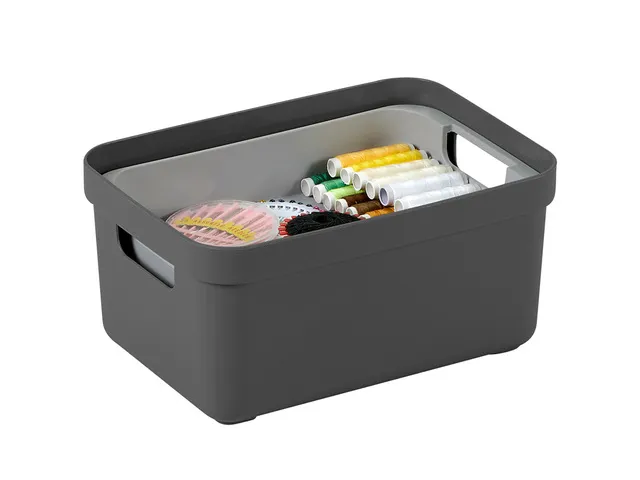 Boîte de rangement Sigma Home 25,2 x17,5x12,2cm anthracite 5L