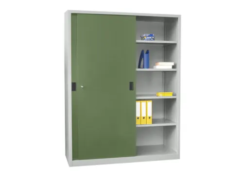 schuifdeurkast,HxBxD 1950x1500x400mm,RAL7035,front RAL6011