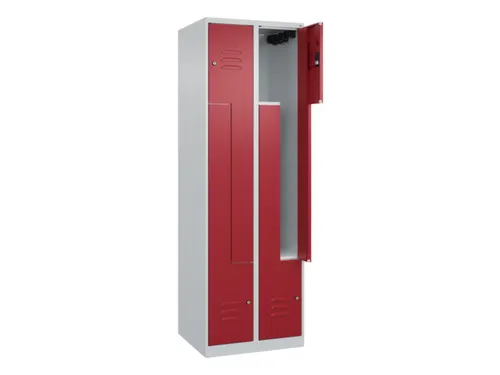 Z-garderobekast,HxBxD 1850x600x500mm,vak B 150/300mm,cil.-slot
