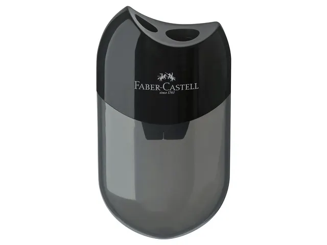 Puntenslijper Faber-Castell met afvalkoker zwart