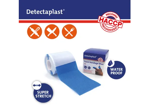 Detectaplast Zelfklevend Schuimverband 6cm x 1mtr Blauw