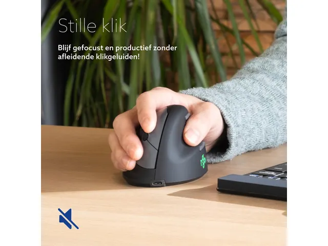 Ergonomische muis R-Go HE Break Large Rechts draadloos Zwart