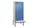 locker met bank,voor scheiding van kleding,HxBxD 2120x800x815mm,2vak
