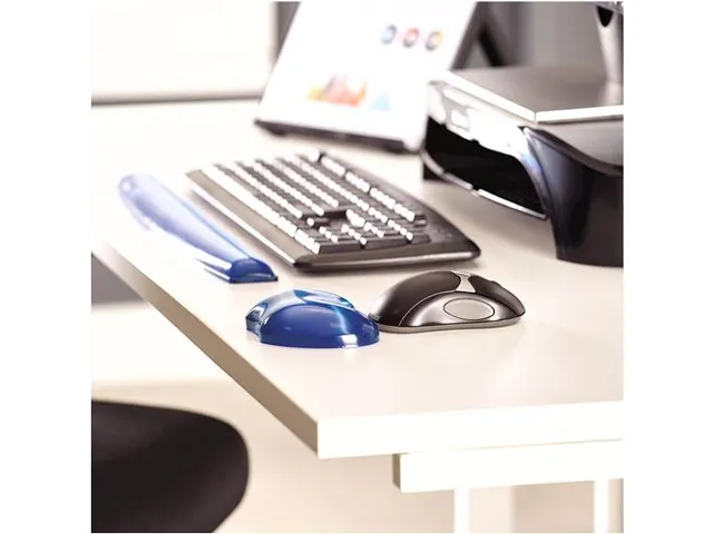 Polssteun voor muis Fellowes Crystals gel transparant blauw