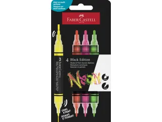Acrylmarker Faber-Castell Black Edition Shake & Paint 4st. neon kleure - 2