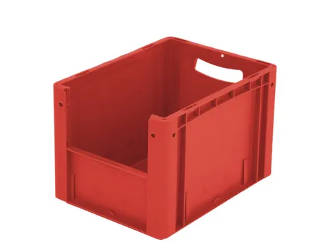 Euronorm Stapelkrat M. Grijpopening Pp Hxlxb 270X400X300Mm Rood