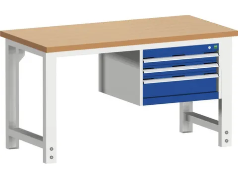 werkbank,HxBxD 740-1140x1500x750mm,beukenblad,draagverm. 1500kg