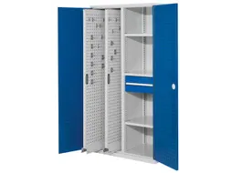 Uitschuifkast Blauw 1950x1000x600mm 2uitschuifwanden 3legborden 1lade