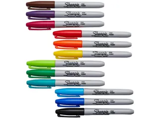 Viltstift Sharpie Fijne Punt permanente markers Blister à 12 kleuren - 9