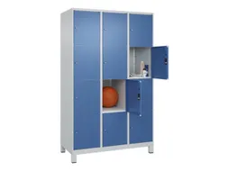lockerkast,HxBxD 1950x1200x500mm,3x4vakken,vak B 400mm,cil.-slot