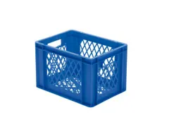 Euronorm-stapelbak 24l 270x400x300mm Wanden/bodem Opengewerkt Blauw