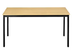 Tafel Vierkant 120x60 Cm Rechthoekig Frame Zwart Blad Beuk